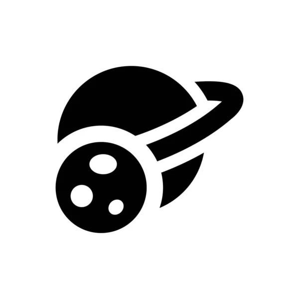 Saturno Planeta Icono Ilustración Vectorial — Vector de stock