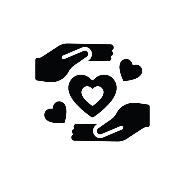 Ikona Miłości Opieki Ilustracja Wektora — Wektor stockowy