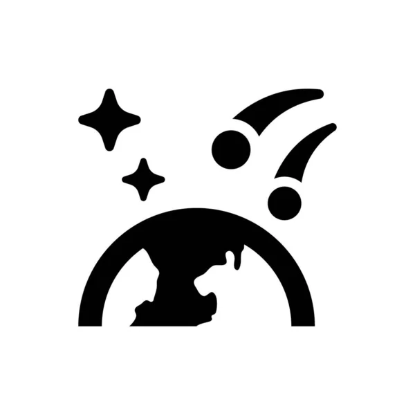 Ikona Spadającego Meteorytu Ilustracja Wektora — Wektor stockowy