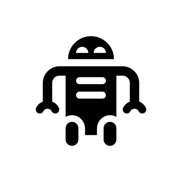 Icône Assistants Robots Illustration Vectorielle — Image vectorielle