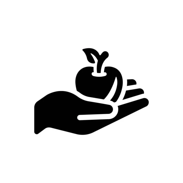 Значок Яблока Векторная Иллюстрация — стоковый вектор