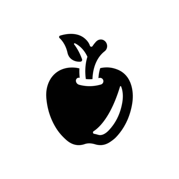 Ícone Frutas Apple Ilustração Vetorial —  Vetores de Stock