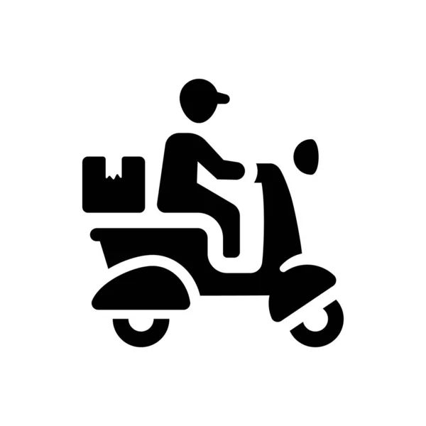 Motorrad Liefersymbol Vektor Illustration — Stockvektor