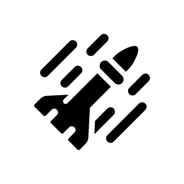 Ikona Misji Rakietowej Ilustracja Wektora — Wektor stockowy