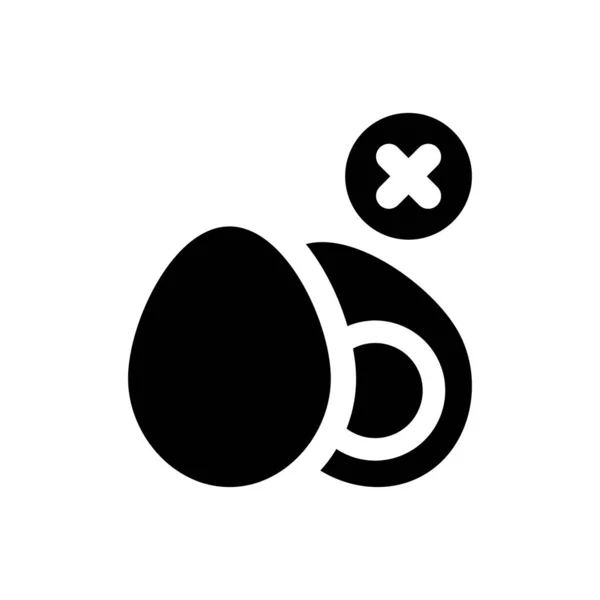 Icône Nourriture Oeuf Illustration Vectorielle — Image vectorielle