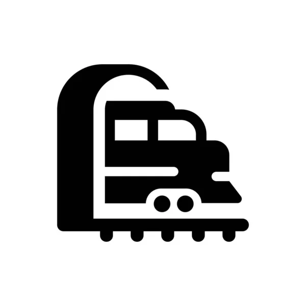 Ikona Dopravy Vlaku Vektorová Ilustrace — Stockový vektor
