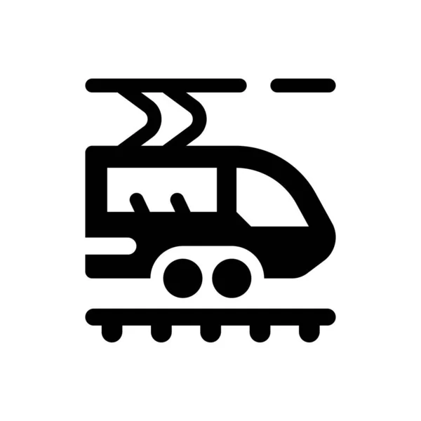 路面電車のアイコン ベクトルイラスト — ストックベクタ