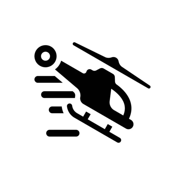 Icona Della Mosca Dell Elicottero Illustrazione Vettoriale — Vettoriale Stock