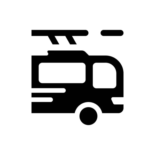 Ikona Trolejbusu Vektorová Ilustrace — Stockový vektor