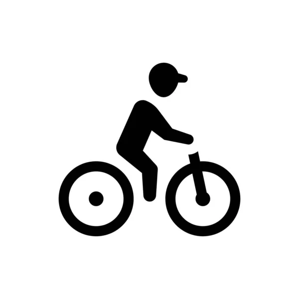Bicycle Rider Icon Vector Illustration — Stock Vector