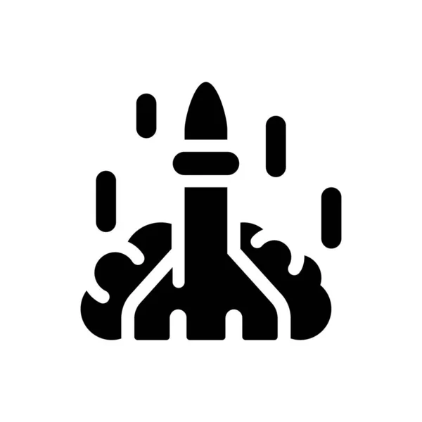 Symbol Für Den Raketenstart Vektorillustration — Stockvektor