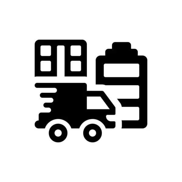 Ikon Pengiriman Transportasi Kota Ilustrasi Vektor - Stok Vektor