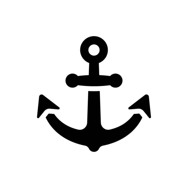 Icona Ancoraggio Della Barca Illustrazione Vettoriale — Vettoriale Stock
