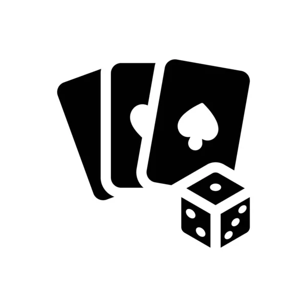 Casino Glücksspiel Symbol Vektor Illustration — Stockvektor