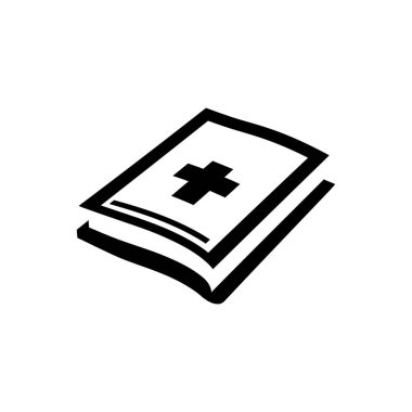 Tıbbi dergi simgesi beyaz arkaplanda