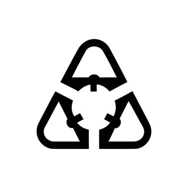 Beyaz arkaplanda biyolojik tehlike simgesi simgesi