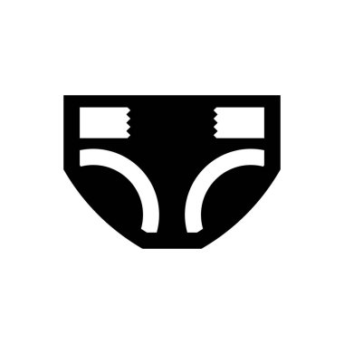 Beyaz arkaplanda bebek bezi simgesi