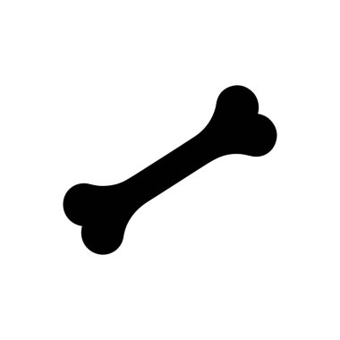 köpek kemik simgesi beyaz arka plan üzerinde