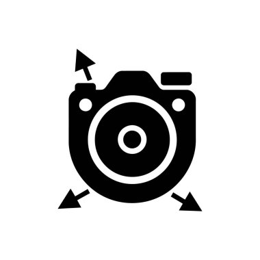 Beyaz arkaplanda kamera ayarları simgesi