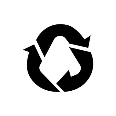 Beyaz arkaplanda sıfır atık simgesi