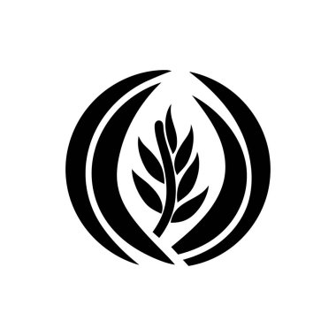 Beyaz arkaplanda doğal iplik simgesi