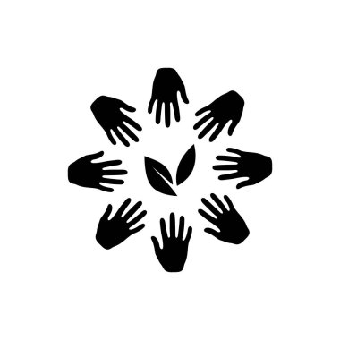 Beyaz arkaplanda eko-bilinçli simge