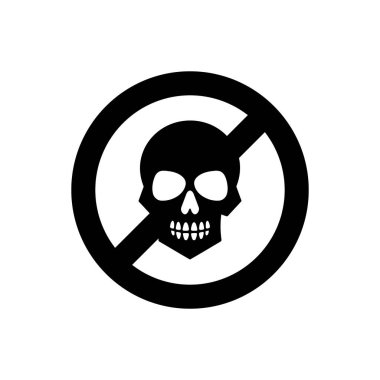 Beyaz arkaplanda toksiksiz simge
