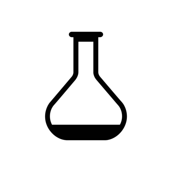 Lab Flask Icon White Background — Stock Vector