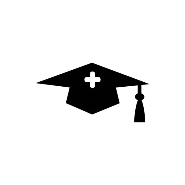 ホワイトバックグラウンドの医療教育アイコン — ストックベクタ