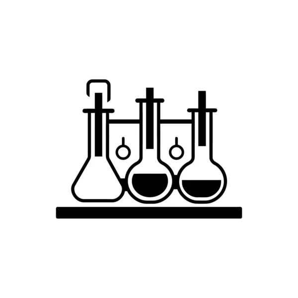 Иконка Лабораторных Исследований Белом Фоне — стоковый вектор