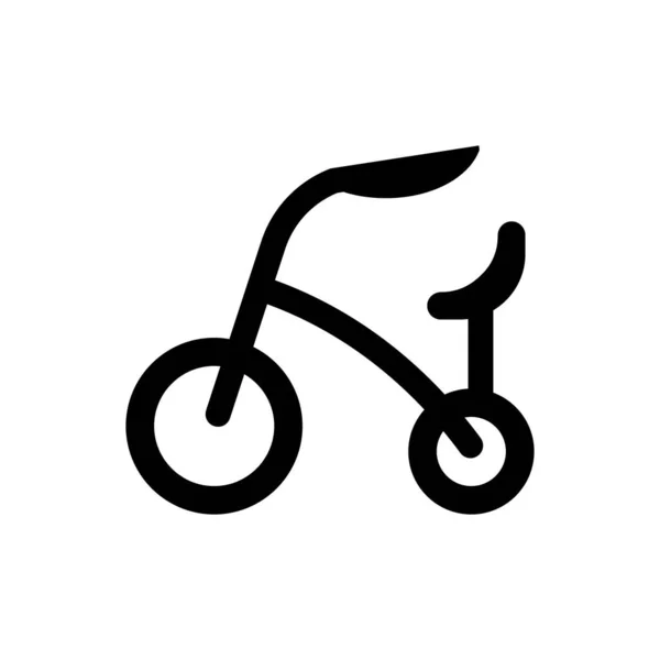 白色背景的儿童自行车图标 — 图库矢量图片