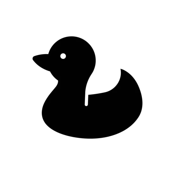 Entenspielzeug Symbol Auf Weißem Hintergrund — Stockvektor