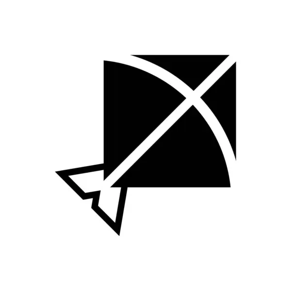 Icône Cerf Volant Sur Fond Blanc — Image vectorielle
