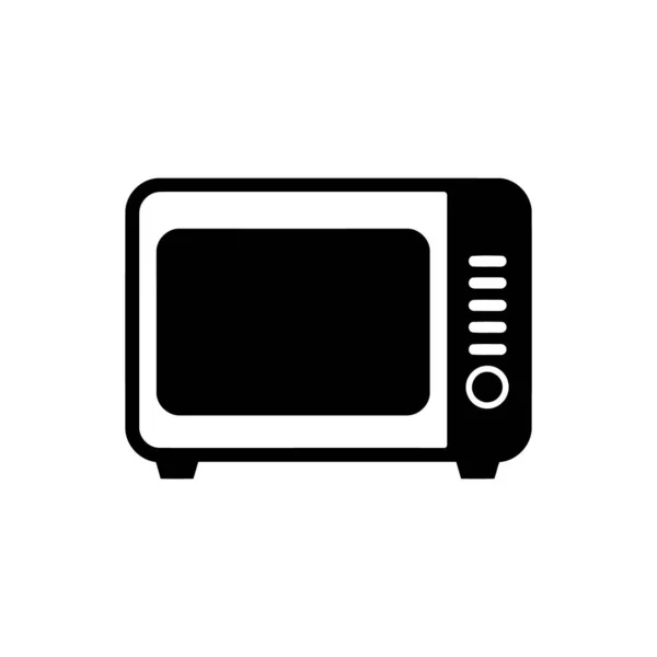 Icône Micro Ondes Sur Fond Blanc — Image vectorielle