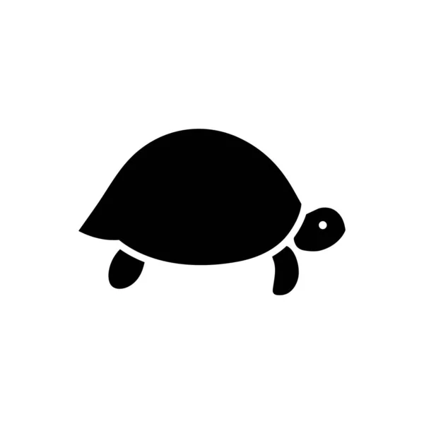 Kaplumbağa Simgesi Beyaz Arka Plan Üzerinde — Stok Vektör