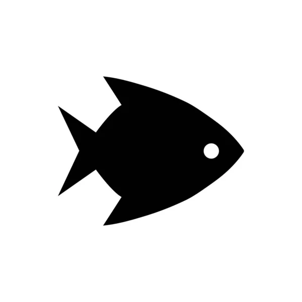 Beyaz Arkaplanda Balık Simgesi — Stok Vektör