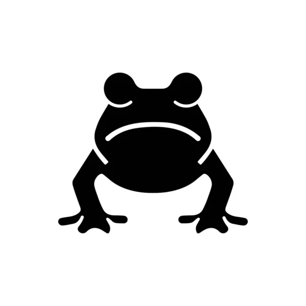 Žába Ikona Bílém Pozadí — Stockový vektor
