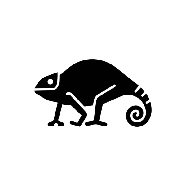 Chameleon Ikona Bílém Pozadí — Stockový vektor