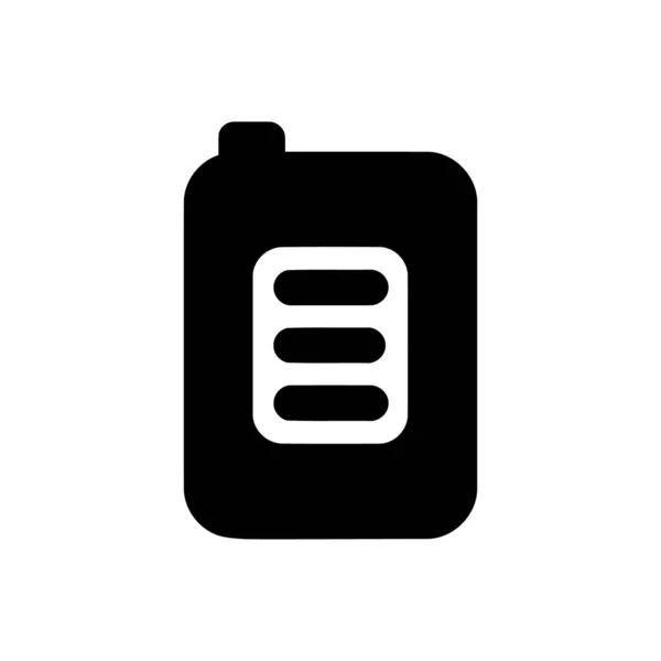 Icône Batterie Appareil Photo Sur Fond Blanc — Image vectorielle
