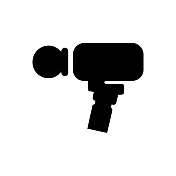 Icône Microphone Caméra Sur Fond Blanc — Image vectorielle