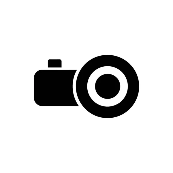 Camera Video Recording Icon White Background — Stock Vector