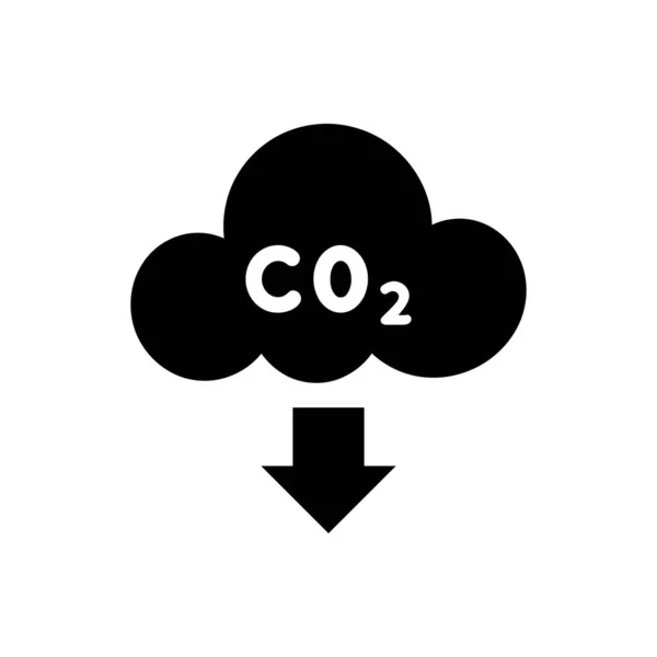 Carbon Offset Icon White Background — Stock Vector