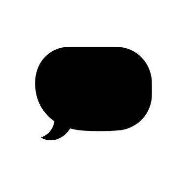 Beyaz arkaplanda ileti baloncuğu simgesi