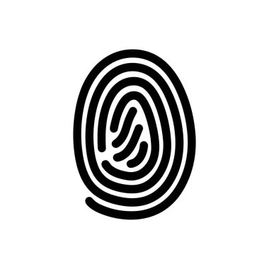 Beyaz arkaplanda biyometrik tarama simgesi