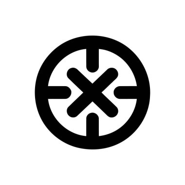 Beyaz arkaplanda hedef simgesi