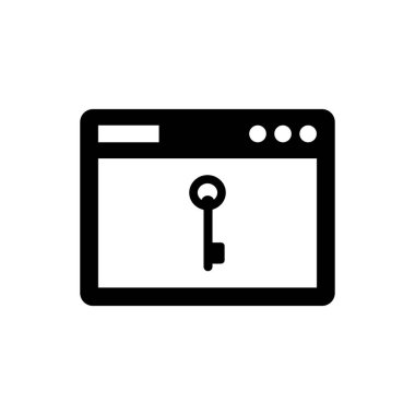 Beyaz arkaplanda güvenli web sitesi simgesi