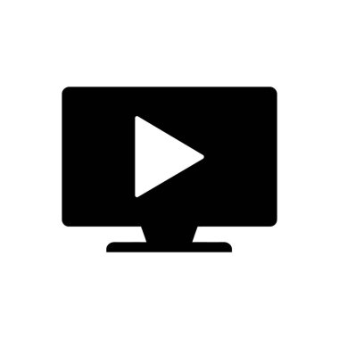 Beyaz arkaplanda video pazarlama simgesi