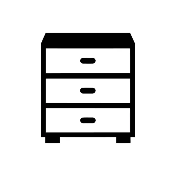 Kabinett Symbol Auf Weißem Hintergrund — Stockvektor