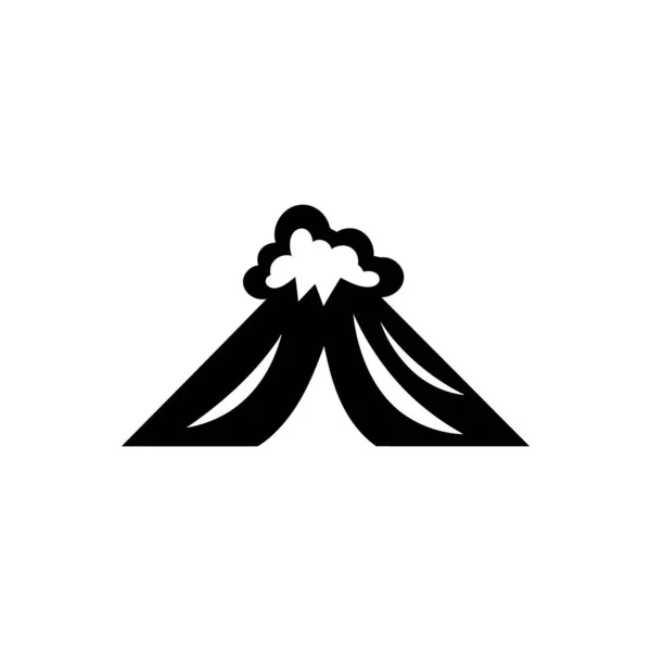 Vulkaan Icoon Witte Achtergrond — Stockvector