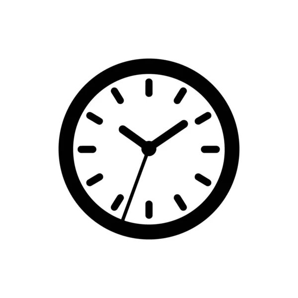 白い背景に時計のアイコン — ストックベクタ